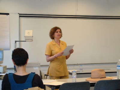 Presenting a paper at the Mediterranean Studies Association International Conference in Barcelona, Spain, 2004